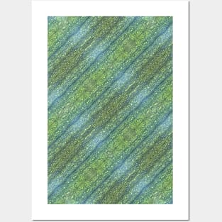 Green Veggie Skin Pattern Posters and Art